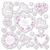 Autoamour Cherry Blossom Autocollants en vinyle ta (Devant)