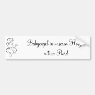 Autoaufkleber Babyengel in unseren herzen mit an B Bumpersticker