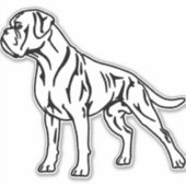Autoaufkleber Boxer stehend Sticker (Voorkant)