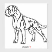Autoaufkleber Boxer stehend Sticker (Vel)