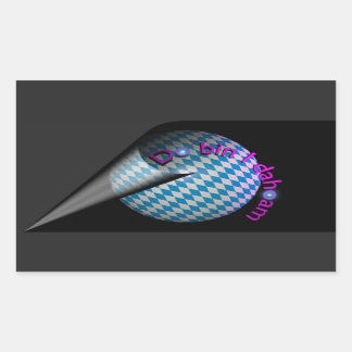 Autoaufkleber "Do bin I dahoam" (grau) Rechthoekige Sticker