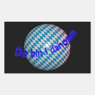 Autoaufkleber "Do bin I dahoam" Rechthoekige Sticker