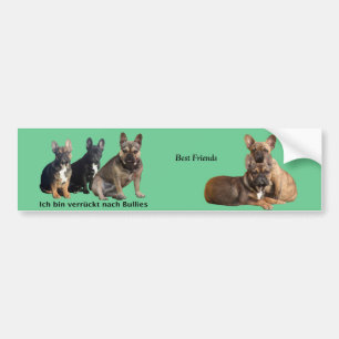 Autoaufkleber französische Bulldoggen Bumpersticker