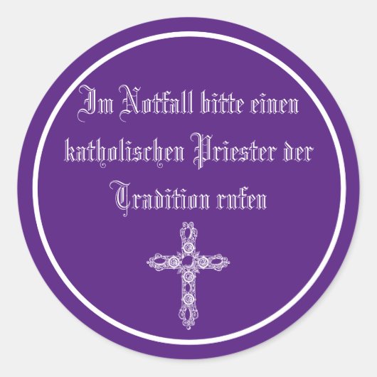 Autoaufkleber für den Notfall Ronde Sticker (Voorkant)