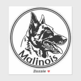 Autoaufkleber Malinois klassisch rund  Sticker