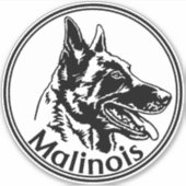 Autoaufkleber Malinois klassisch rund  Sticker (Voorkant)