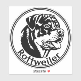 Autoaufkleber Rottweiler rund Sticker