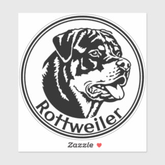 Autoaufkleber Rottweiler rund Sticker