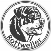 Autoaufkleber Rottweiler rund Sticker (Voorkant)