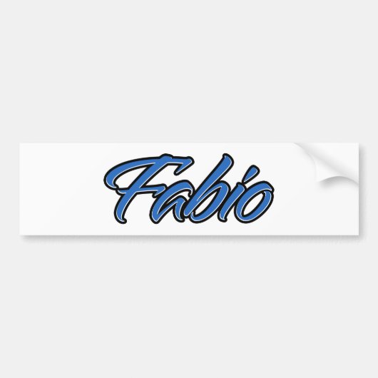 Autoaufkleber Sticker bleu Fabio Nom bleu (Devant)