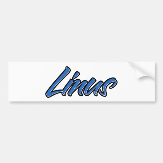 Autoaufkleber Sticker bleu Linus Name (Devant)
