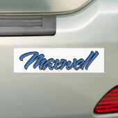 Autoaufkleber Sticker bleu nom Maxwell (En voiture)