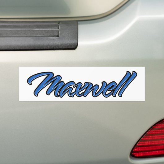 Autoaufkleber Sticker bleu nom Maxwell (En voiture)