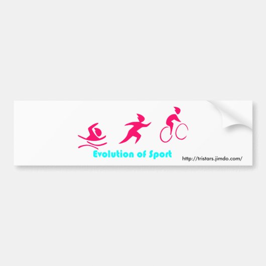 Autoaufkleber Triathlon Bumpersticker (Voorkant)