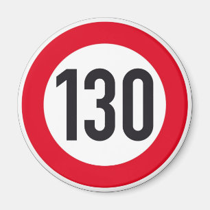 Autobahn, 130 km/u, Magnet voor verkeersborden Magneet