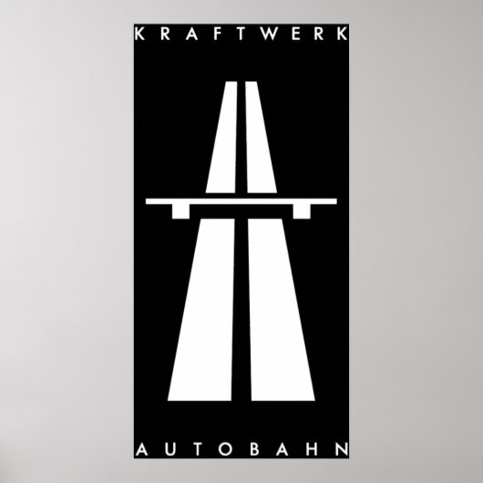 Autobahn Kraftwerk Geïnspireerd Poster (Voorkant)