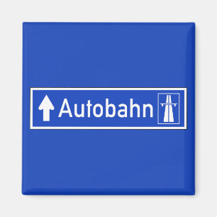 Autobahn, verkeersborden, Duitsland Magneet
