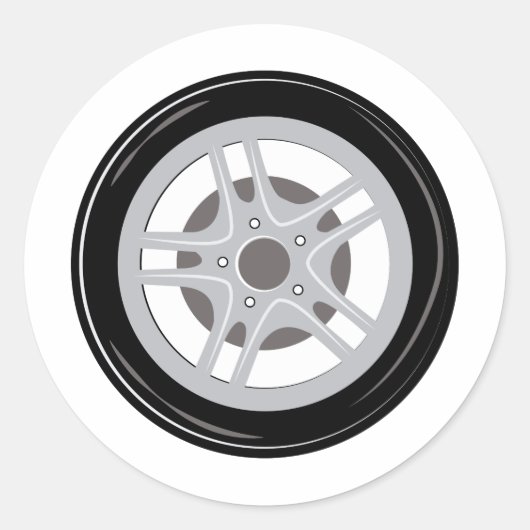 autoband ronde sticker (Voorkant)