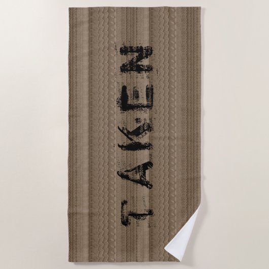 Autobanden Tracks op Sandy Beach Custom Text Strandlaken (Voorkant)