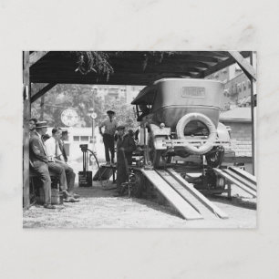 Autobedrijf, 1924. Oude foto Briefkaart