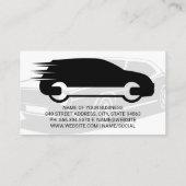 Autobedrijf | Auto | Logo monteur Visitekaartje (Achterkant)