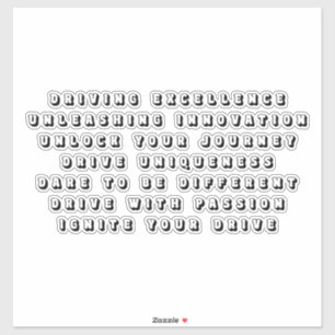 Autobestuurder Inspirerend zinnen Sticker