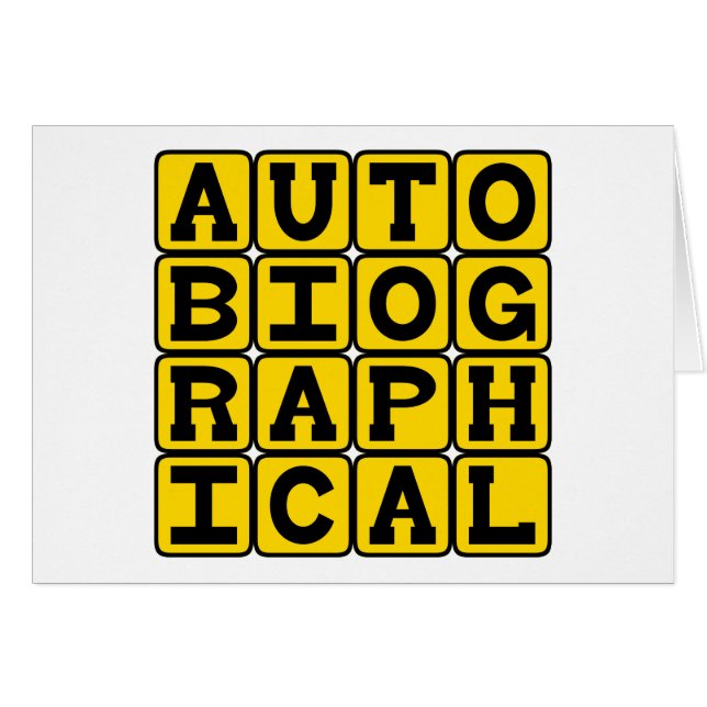 Autobiographique, histoire de vie (Devant horizontal)