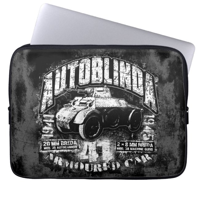 Autoblinda 41 Electronics Bag Laptop Sleeve (Voorkant)