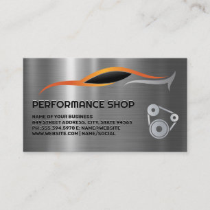 autobody Onderdelen van Performance Shop Visitekaartje