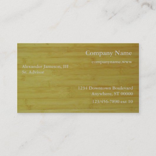 Autobus. Carte - panneaux en bambou (Devant)