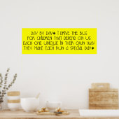 Autobus-driver dag per dag poster (Keuken)