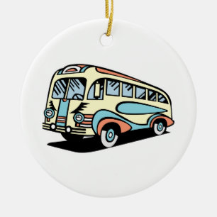 autobus retro keramisch ornament