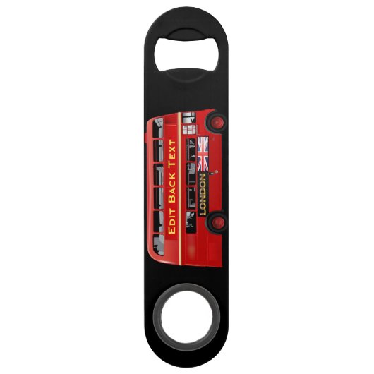 Autobus rouge de Londres orienté (Dos)