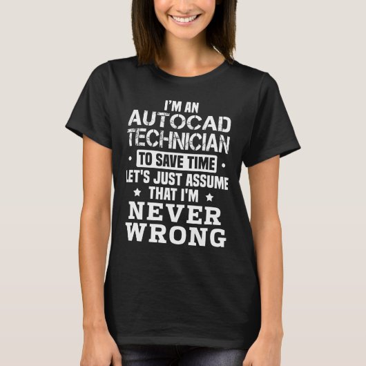 Autocad-technicus T-shirt (Voorkant)