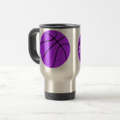 Autocar de basket-ball pourpre personnalisable Mug (Devant gauche)