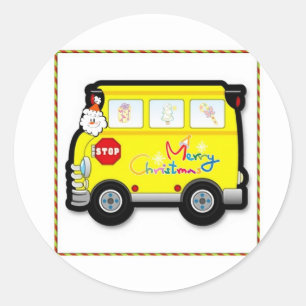 Autocar scolaire Sticker de Noël