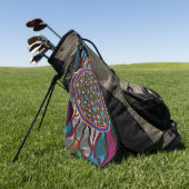 Autochtone Design-15 Serviette de golf (Vert)