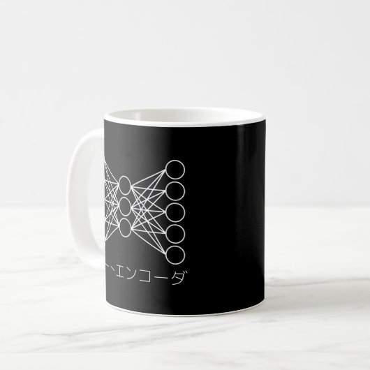 AutoCoder in Japans neuraal netwerk Deep Learning Koffiemok (Voorkant links)