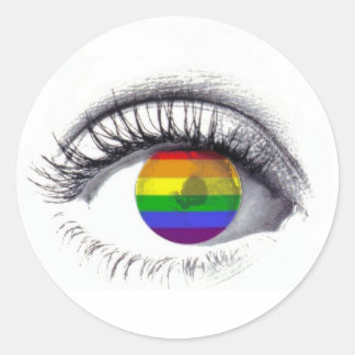 Autocolante Rainbow Eye Ronde Sticker