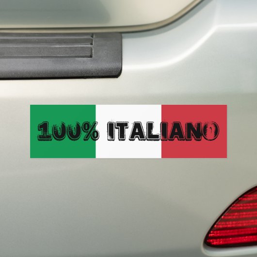 Autocollant 100% Italiano Bumper (En voiture)