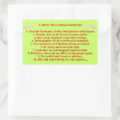 Autocollant 10 commandements natif (Sac)
