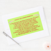 Autocollant 10 commandements natif (Enveloppe)