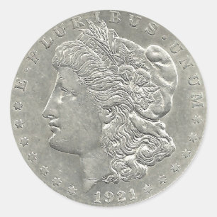 Autocollant 1921 de dollar en argent de Morgan