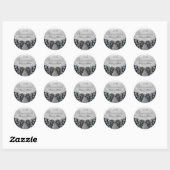 Autocollant 25e anniversaire Diamond Bow & Damask (Feuille)