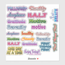 autocollant 26 slogans de rétablissement aa