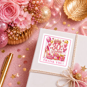 Autocollant 30e Anniversaire Rose Gold Premium