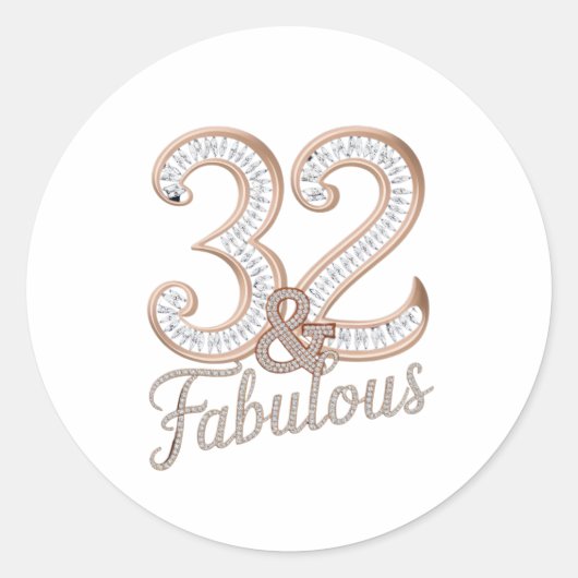 Autocollant - 32 & Fabuleux (Devant)