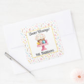 Autocollant 3 pouces, nom | Bénédictions de Pâques (Enveloppe)