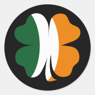 Autocollant 4 feuilles de trèfle irlandais