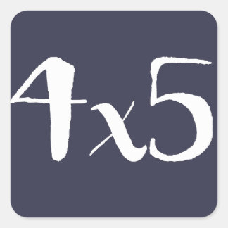 Autocollant 4x5 grand format - blanc sur marine